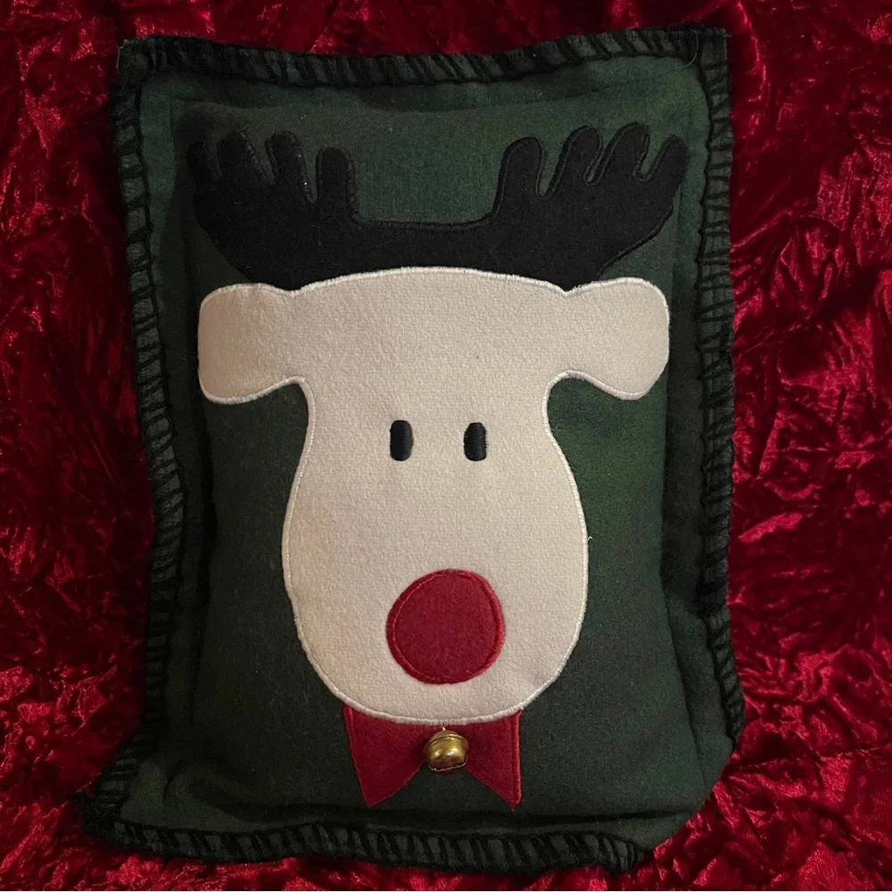 Vintage Mini Reindeer Pillow